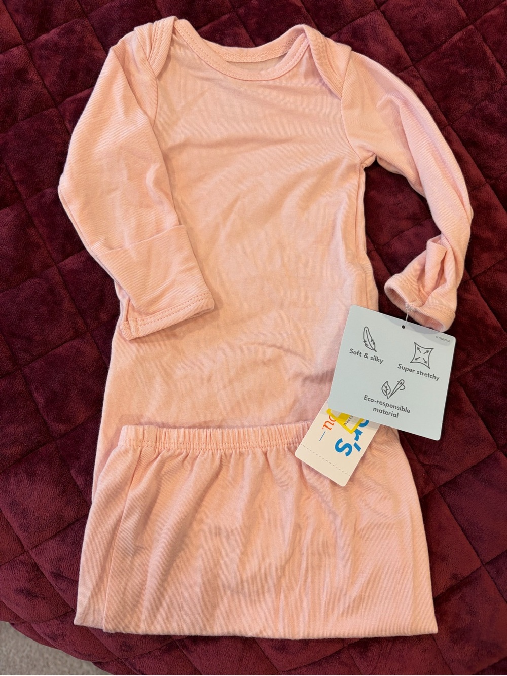 Carters premie gown light pink